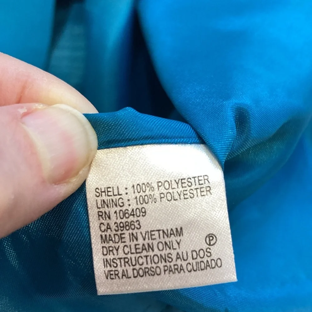 Tahari Arthur S Levine blue/teal dress ⬇️ Price Drop⬇️ - Picture 8 of 9